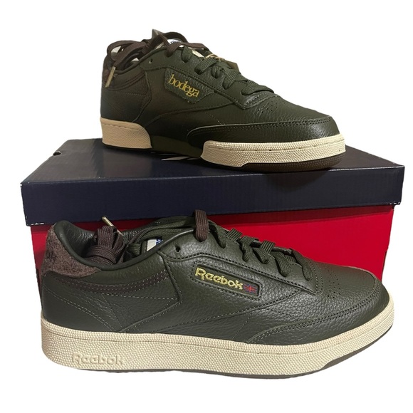 Reebok x Bodega Club C 85 forest leather sneaker  Size 8/8.5 - Picture 1 of 10